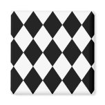 Black & White Diamonds Fridge Magnet
