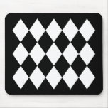 Black &amp; White Diamonds Mouse Mat