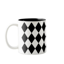 Black & White Diamonds mugs by JuJuGarden Black & White Diamonds mugs
