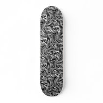Black & White Digital Swirls skateboards