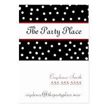 Black & White Dots-Maroon Business Card Template