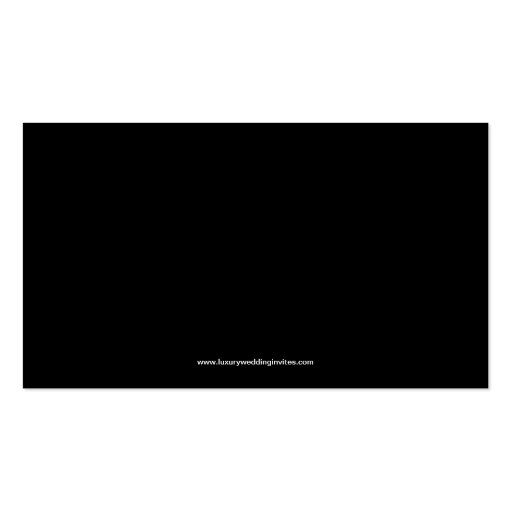 Black White Drink Ticket for Wedding Receptions Business Card (back side)