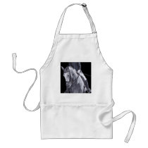 Black & White Duo Dressage Horse apron by Fine_Art_of_Morgane Black & White Duo Dressage Horse apron