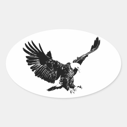 Black & White Eagle Sticker Zazzle
