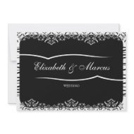 BLACK & WHITE elegant - Wedding Invitation invitation
