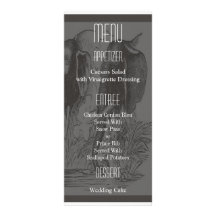 Black & White Elephant Wedding Rack Card Design