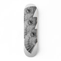Black & White Fan Skateboard