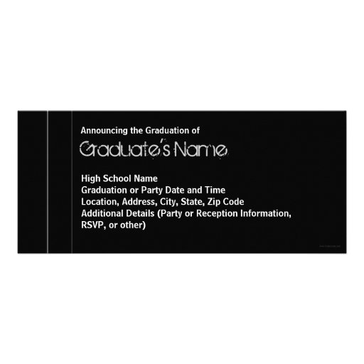 Black White Filmstrip Graduation Announcement