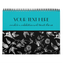 Black & White Floral Calendar