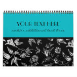Black &amp; White Floral Calendar
