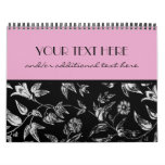 Black &amp; White Floral Calendar