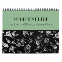 Black & White Floral Wall Calendars