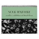 Black &amp; White Floral Wall Calendars