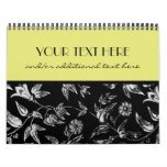Black &amp; White Floral Wall Calendars