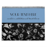 Black &amp; White Floral Wall Calendars