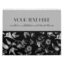 Black & White Floral Calendars