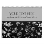 Black &amp; White Floral Calendars