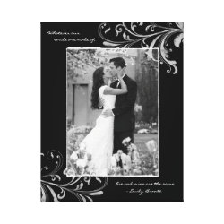 Vintage Wedding Photo Template Canvas Picture