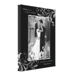 Black White Floral Portrait Photo Template Picture