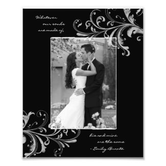 Black White Floral Template Photographic Print photoenlargement