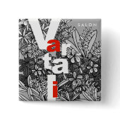 Floral Vartali Square Button