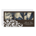 BLACK &amp; WHITE  FLOURISH | WEDDING THANK YOU CARD CUSTOMIZED PHOTO CARD