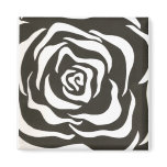 black white flower fridge magnets