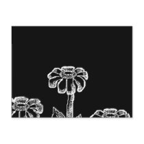 Black & White Flower Sketch postcards by Christianphotogirl Black & White Flower Sketch postcards
