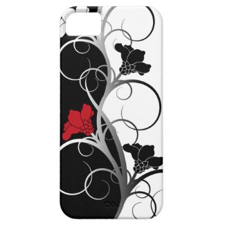Black/White Flowers iPhone 5 Case