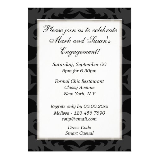 Black white formal PERSONALIZE Personalized Announcements