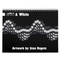 Black & White Fractal Calendar