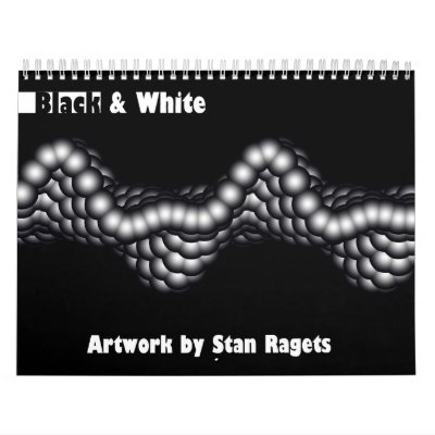 Black & White Fractal Calendar by TheFractalChemist
