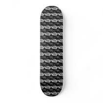 Black & White Fractal Skateboard by mentalvagabond Black & White Fractal Skateboard