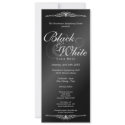Black & white gala ball dance corporate tea length invitation