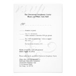 Black & white gala corporate simple RSVP response Custom Announcements