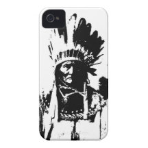 Black & White Geronimo iPhone 4 Case-Mate Case
