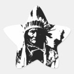 Black & White Geronimo Star Sticker