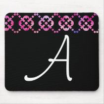 Black & White Girly Cross Mousepad