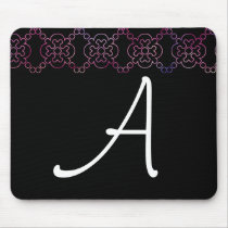 Black & White Girly Cross Mousepad