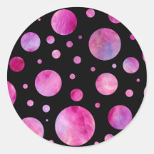 Black & White Girly Polka Dot Sticker