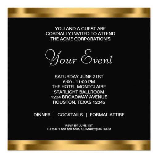 Business Party Invitation Templates