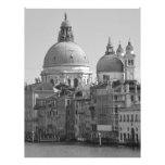 Black White Grand Canal Venice Italy Travel Letterhead