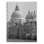Black White Grand Canal Venice Italy Travel Spiral Notebook