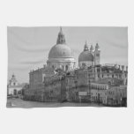 Black White Grand Canal Venice Italy Travel Towel