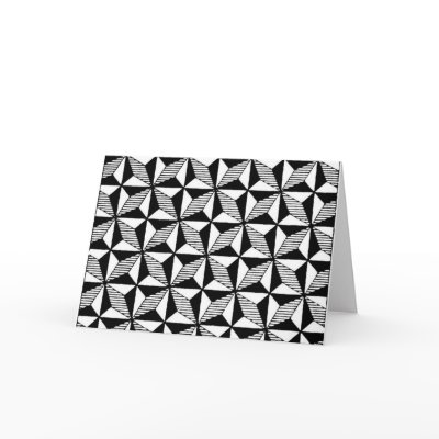 Black & White Graphic Design Greeting Card by kimmyklassickorner