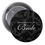 Black white gray bride bridal pin