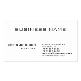 Black & White Gray Charming Manager Business Card