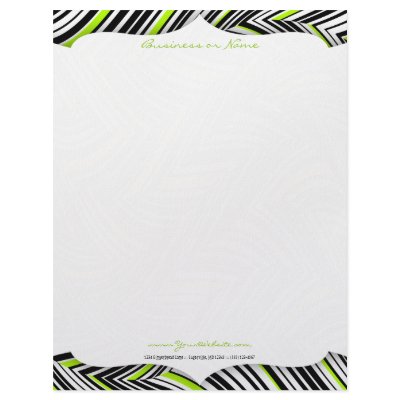 Black, White & Green Waves Letterhead by creativetaylor