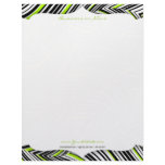 Black, White & Green Waves Letterhead