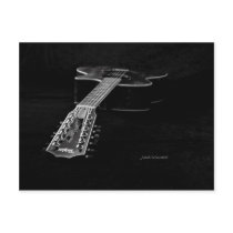 Black & White Guitar postcards